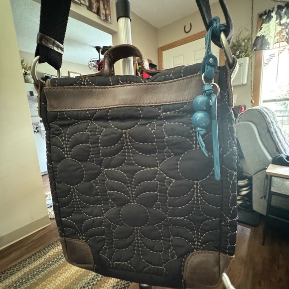 Fossil Brown and Black Crossbody Bag - Picture 2 of 3